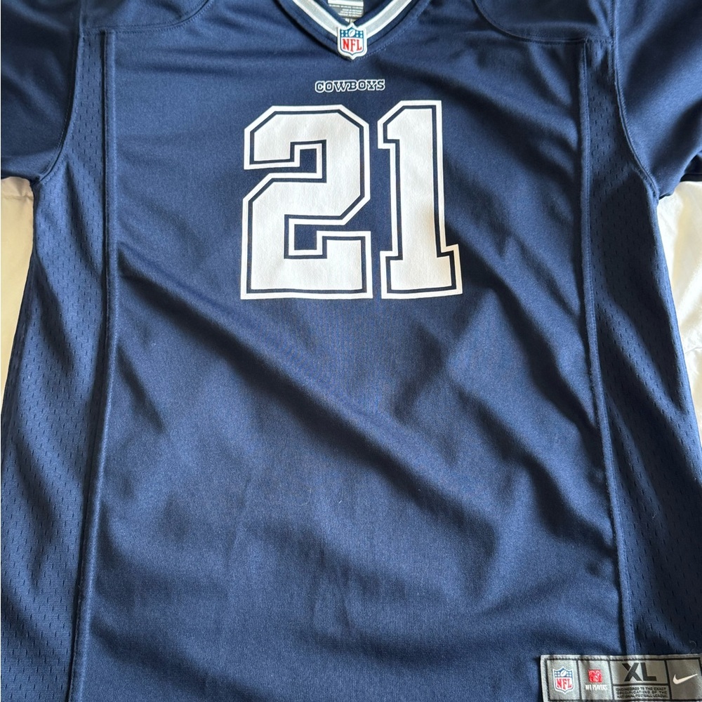 XL Elliott #21 NFL Cowboys Navy Blue Jersey